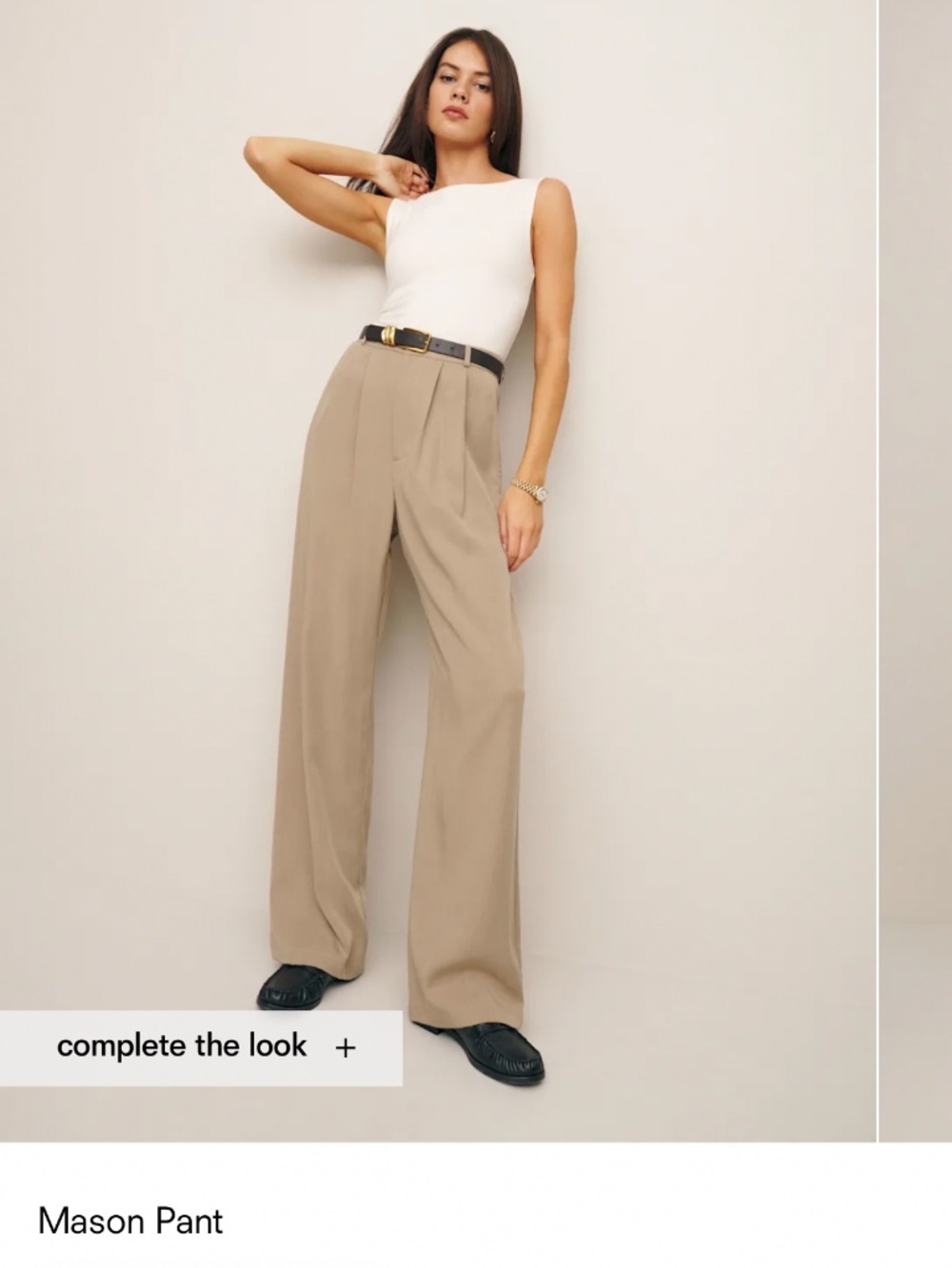 Reformation Mason Pant - Khaki - Size 2